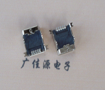 贺州 MINI USB 5PF 90°SMT前插后贴电源接口