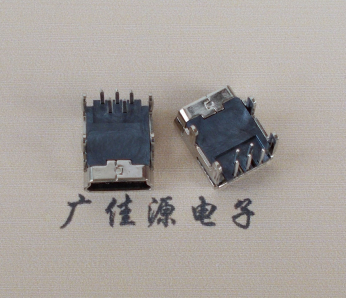 贺州Mini usb 5p接口,迷你B型母座,四脚DIP插板,连接器