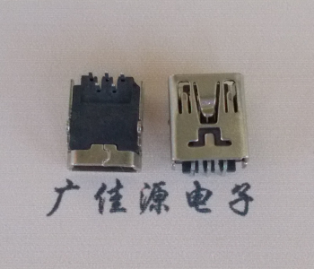 贺州MINI USB前两脚插座 90度卧式 端子DIP针脚定义