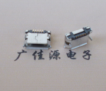 贺州Micro USB卷口 B型(无柱）插板脚间距6.4普通端子