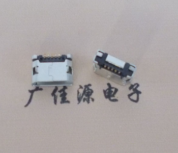 贺州MICRO USB接口 90度卧式母座 插板有柱直边