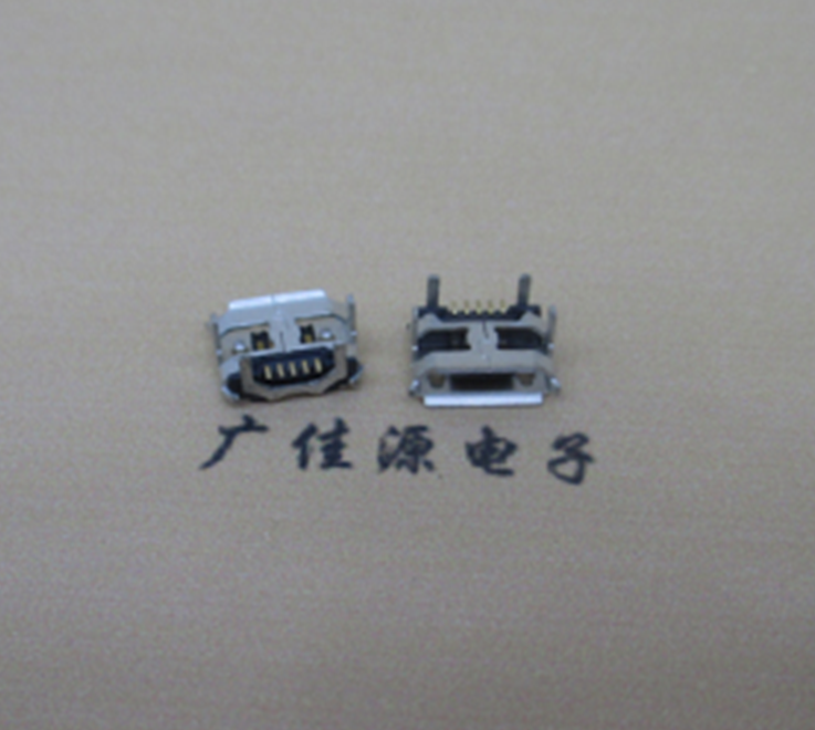 贺州Micro usb5p母座 B型口 加长2.0mm牛角 焊接图解