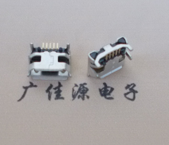 贺州Micro USB母座牛角间距7.2x6.6mm加长端子定位柱