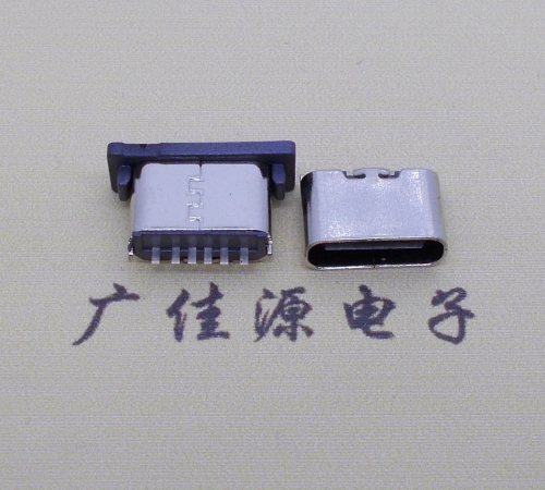 贺州直立插type-c6p母座H=5.0短体usb连接器