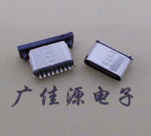 贺州连接器TYPE-C8P母座直立式插座H=5.0mm