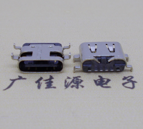 贺州USBType-C6P母座卧式接口沉板0.8mm