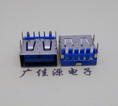 贺州 USB5安大电流母座 OPPO蓝色胶芯,快速充电接口
