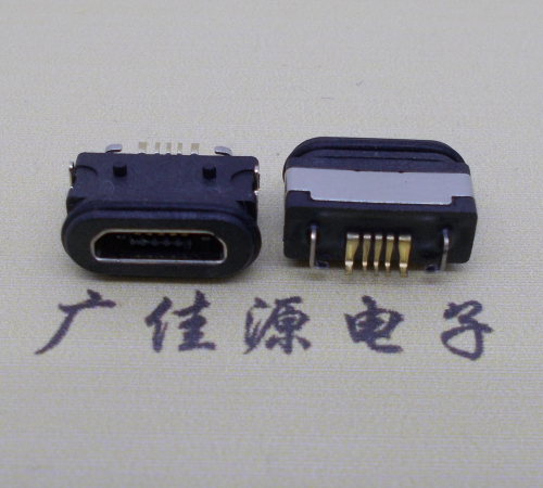 贺州  micro 5p防水数据接口 两脚插板防水母座