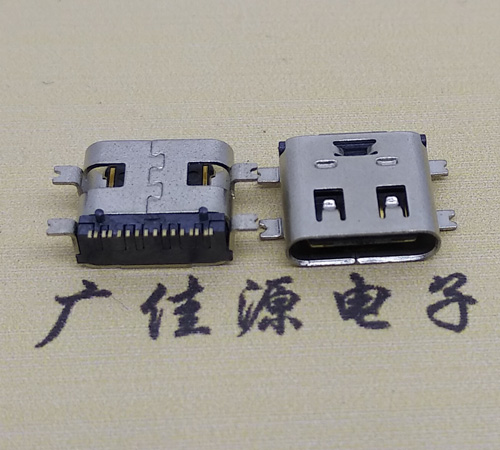 贺州type-c16p母座全贴带弹片连接器