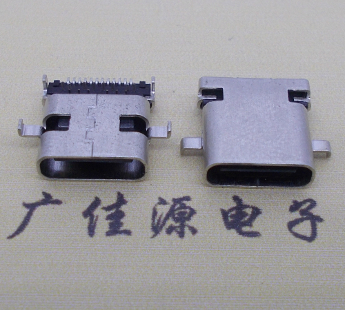 贺州卧式type-c24p母座沉板1.1mm前插后贴连接器