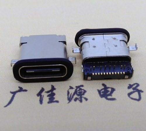 贺州 卧式type-c16p母座前插后贴 type-c接口 type-c连接器